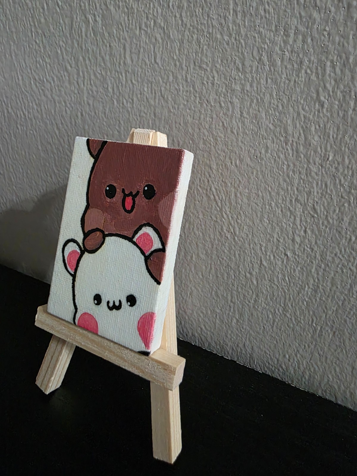 Mini canvas acrylic painting