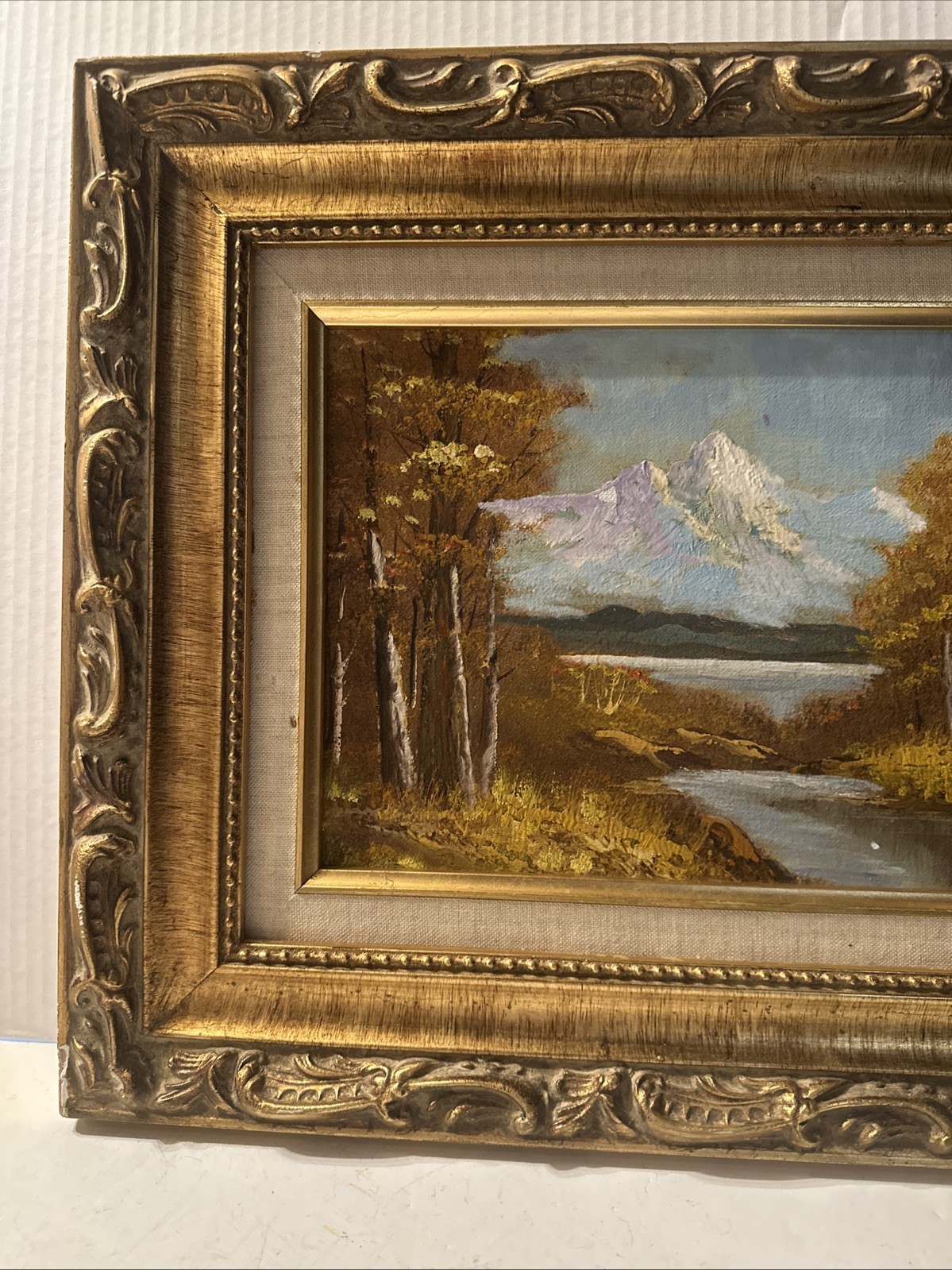 Original “Sullivan” LANDSCAPE MOUNTAIN &RIVER OIL PAINTING SIGNED