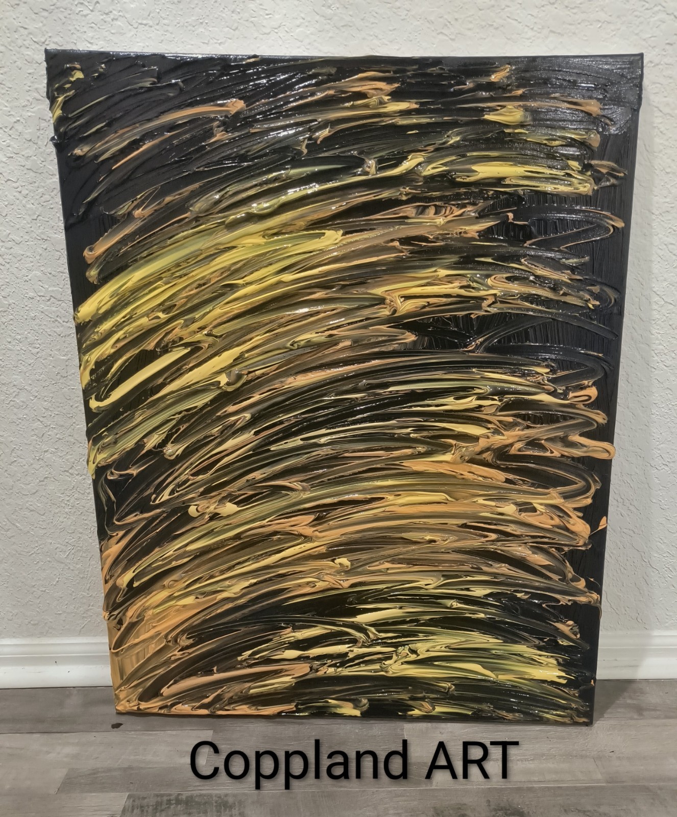 Trey Coppland, Delight Abstract Acrylic Painting, 24×30 in, 2026 Signed