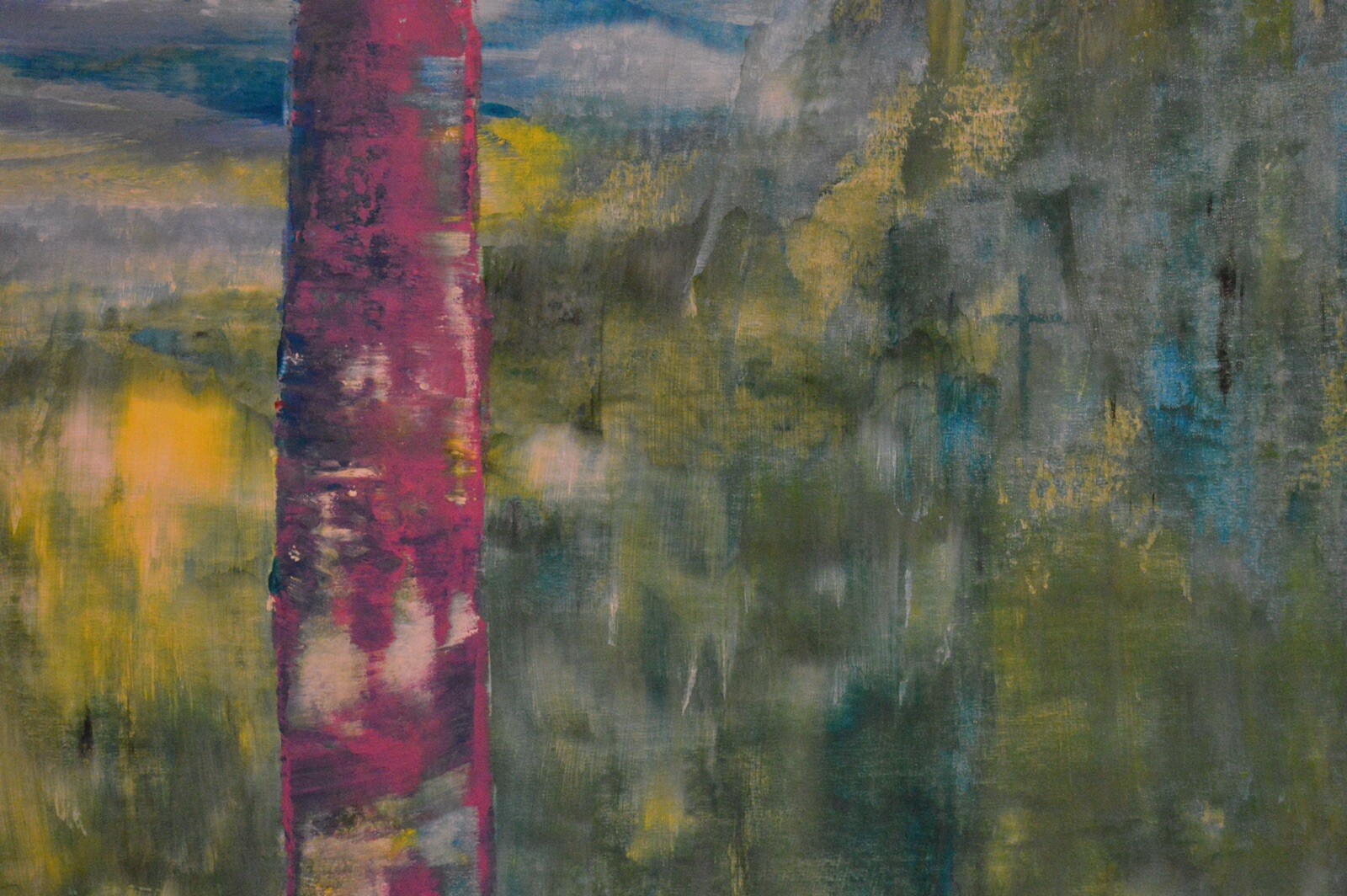 Mark Little original￼ canvas￼￼￼ Painting 81” X 62” XL (6ft. 9in)Abstract Landsca