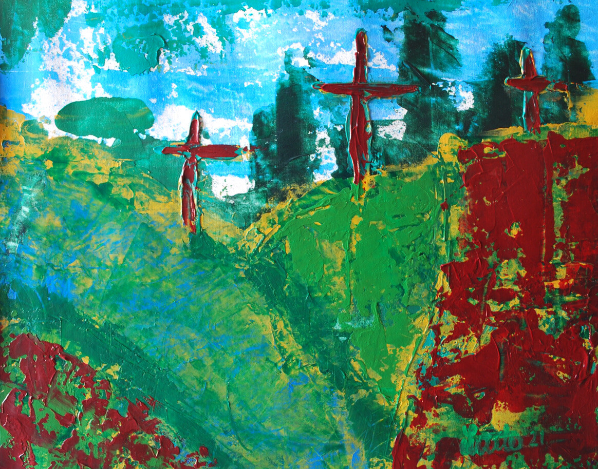 painting on canvas 34”X 28” Acrylic, Abstract, POP Art,