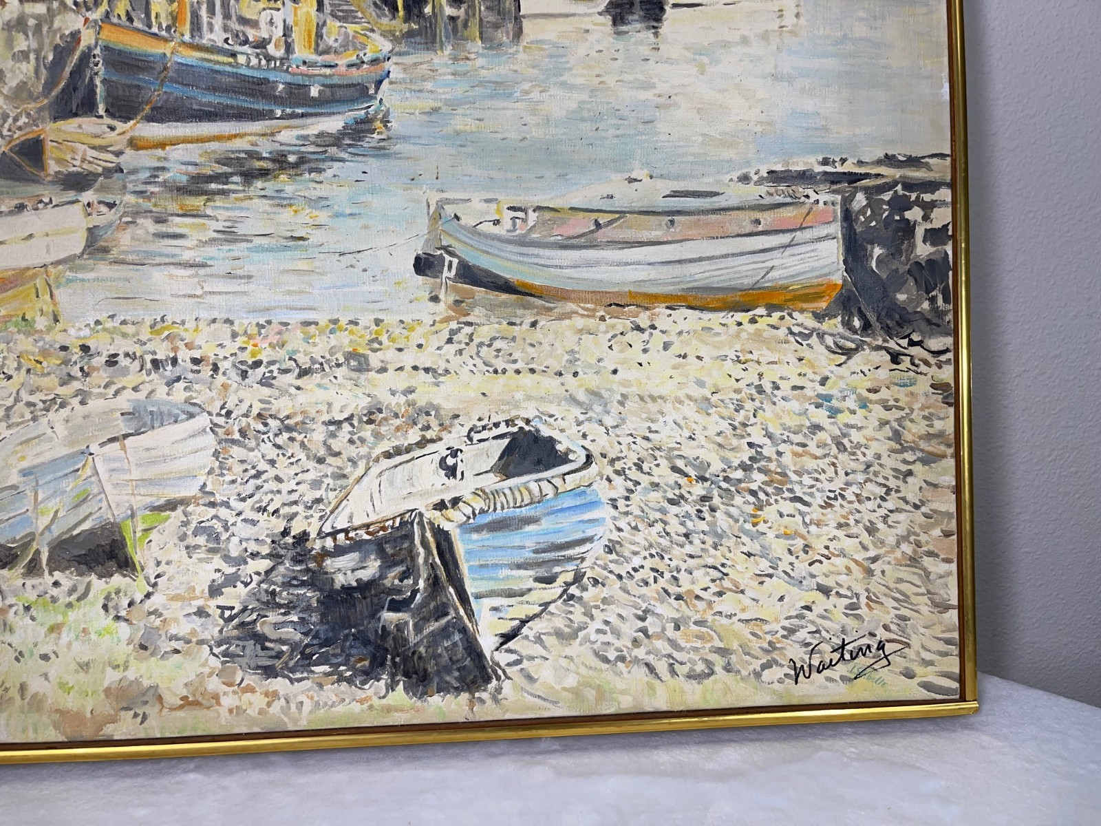 Original paintings by Isabelle Mac-Waiting, wife of sculptor Rodger Mac. Mid-20t