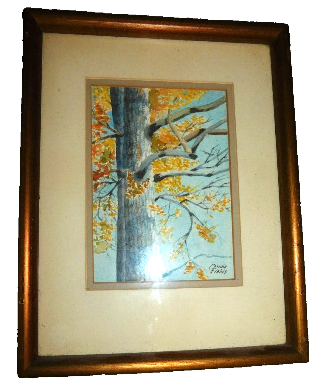 Vintage Water Color Painting Signed COA Framed Santa Fe 12 x 9.5″