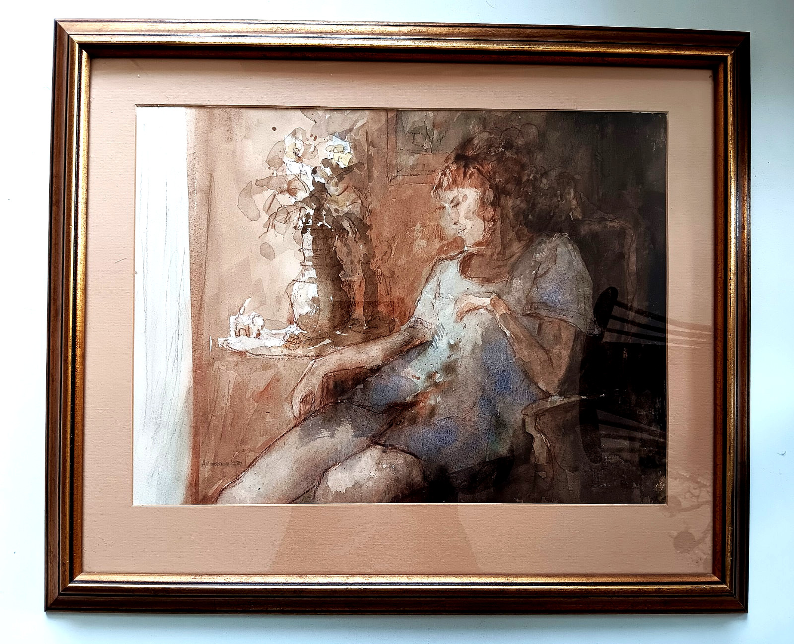 Listed British Artist – Arthur Armstrong RHA (1924-1996) W/C -18.5″x13.5″ Signed