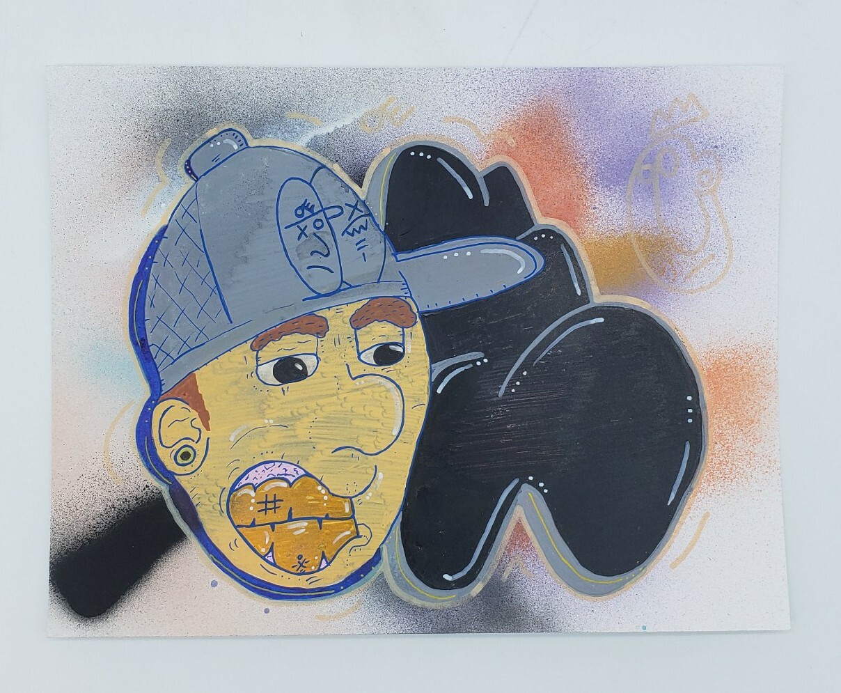 NYC Graffiti Art ORIGINAL Street Artist Pop Modern Throw Up Graff PAINTING