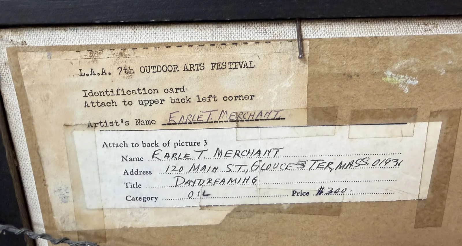 Earle T. Merchant Naive Child Portrait of Frank Rowell & Motif 1 in Rockport, MA
