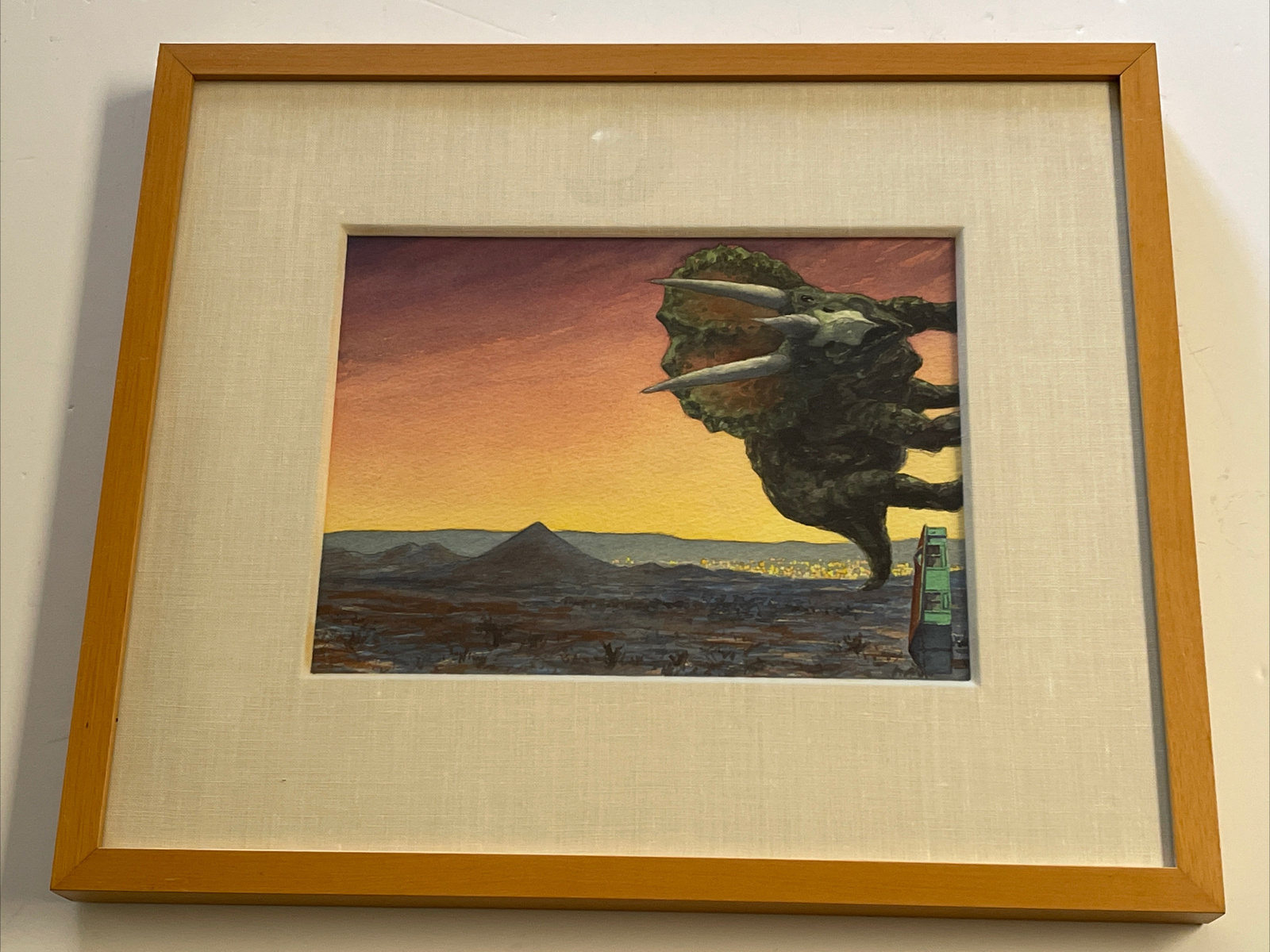 Bizarre Painting Surrealism Landscape City Lights Sunset Wild Life Modernism Wc