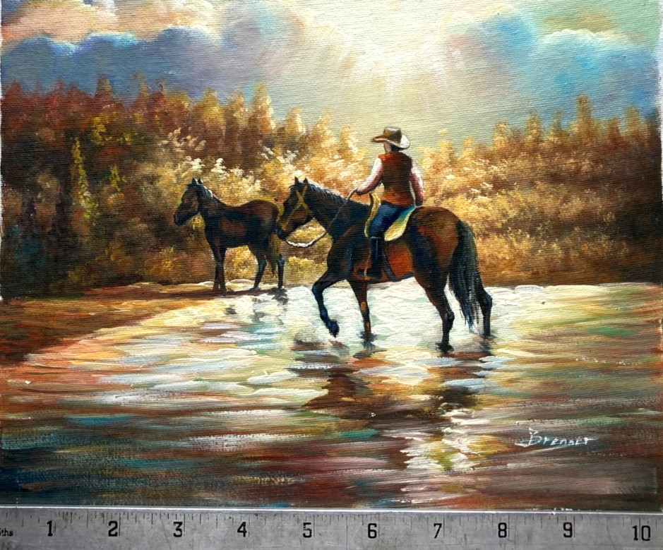 Original Oil Painting – Western Scene – Cowboy