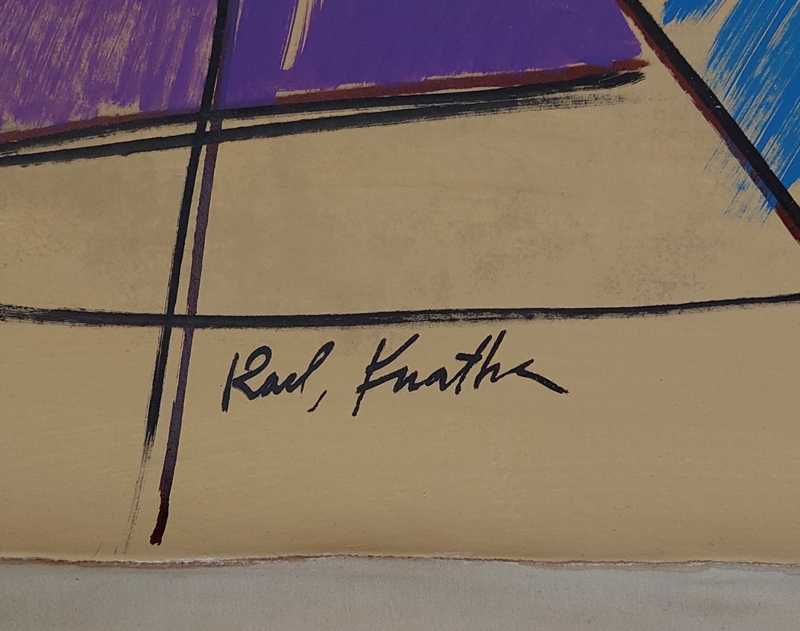 Karl Knaths Signed Abstract Expressionist Oil Painting on Canvas – Large Art