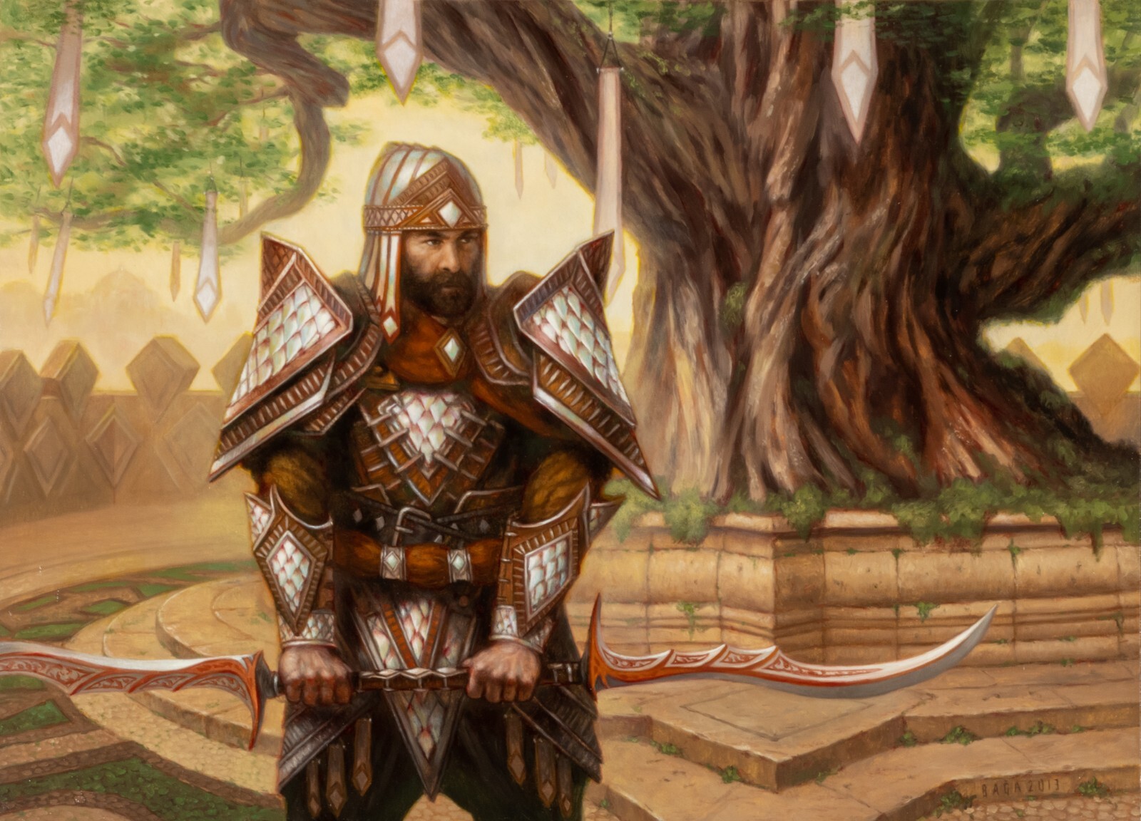 Kin-Tree Warden – Volkan Baga – Original Art Magic the Gathering MTG