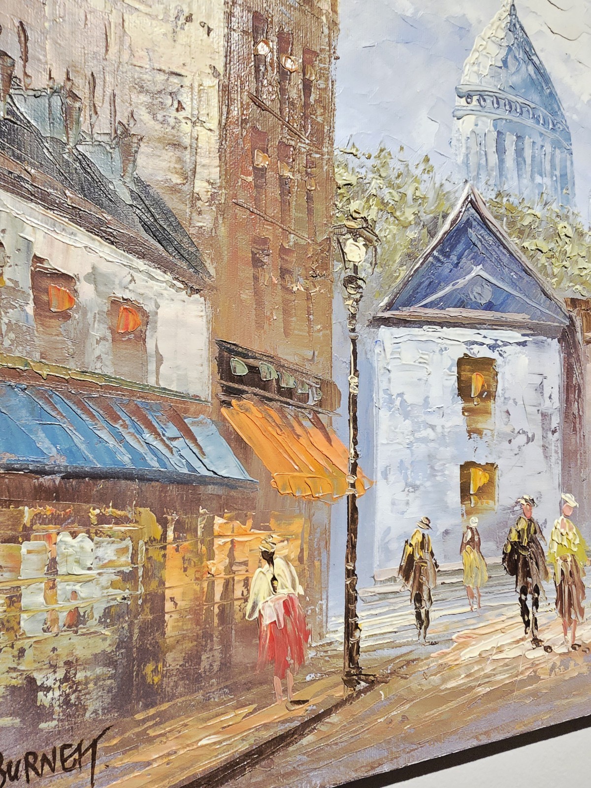 Signed, «Caroline C Burnett» Original, Oil/Canvas «Sacré-Cœur Basilica» 12×16