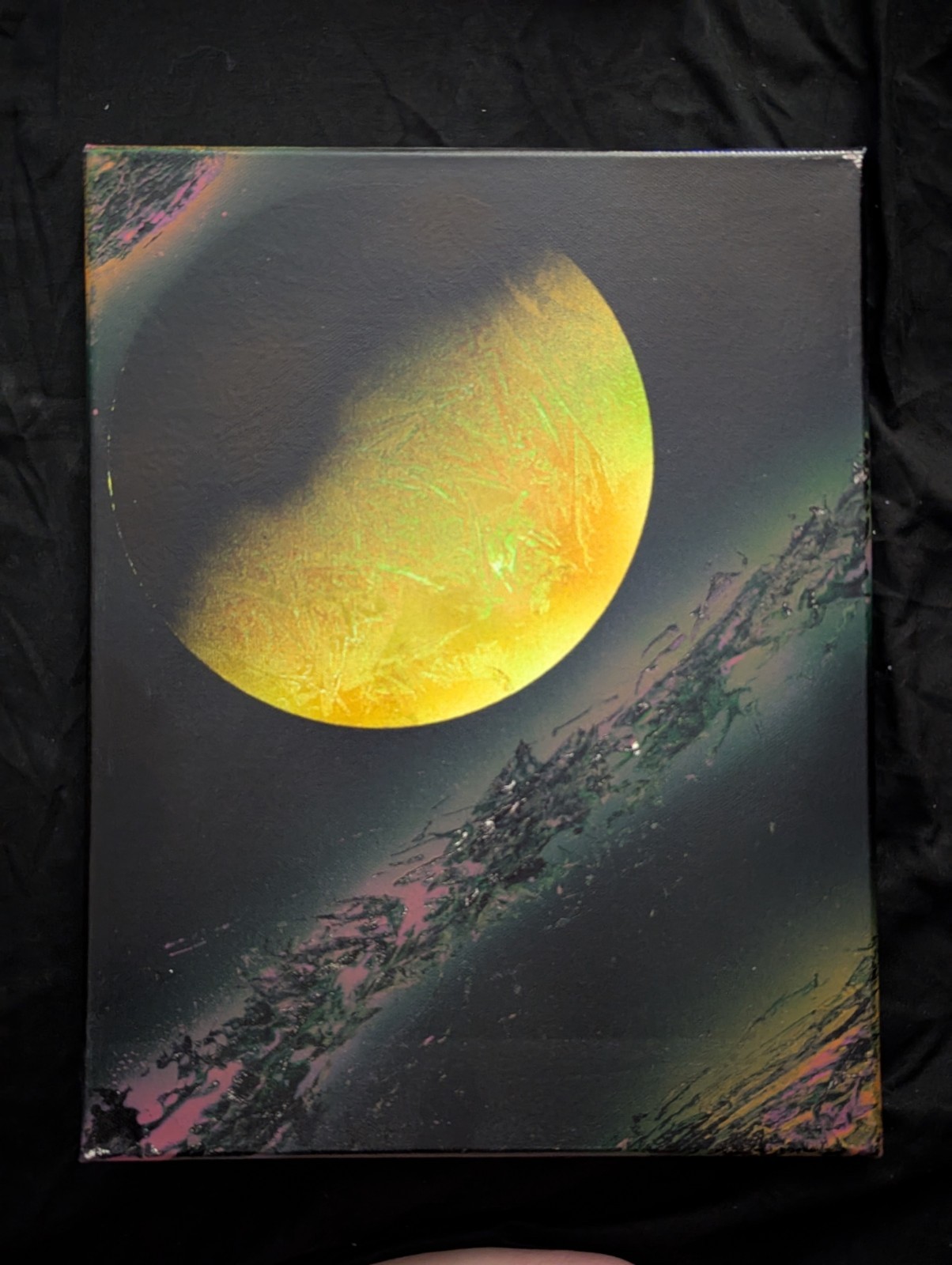 Yellow Planet Universe 11×14 Canvas