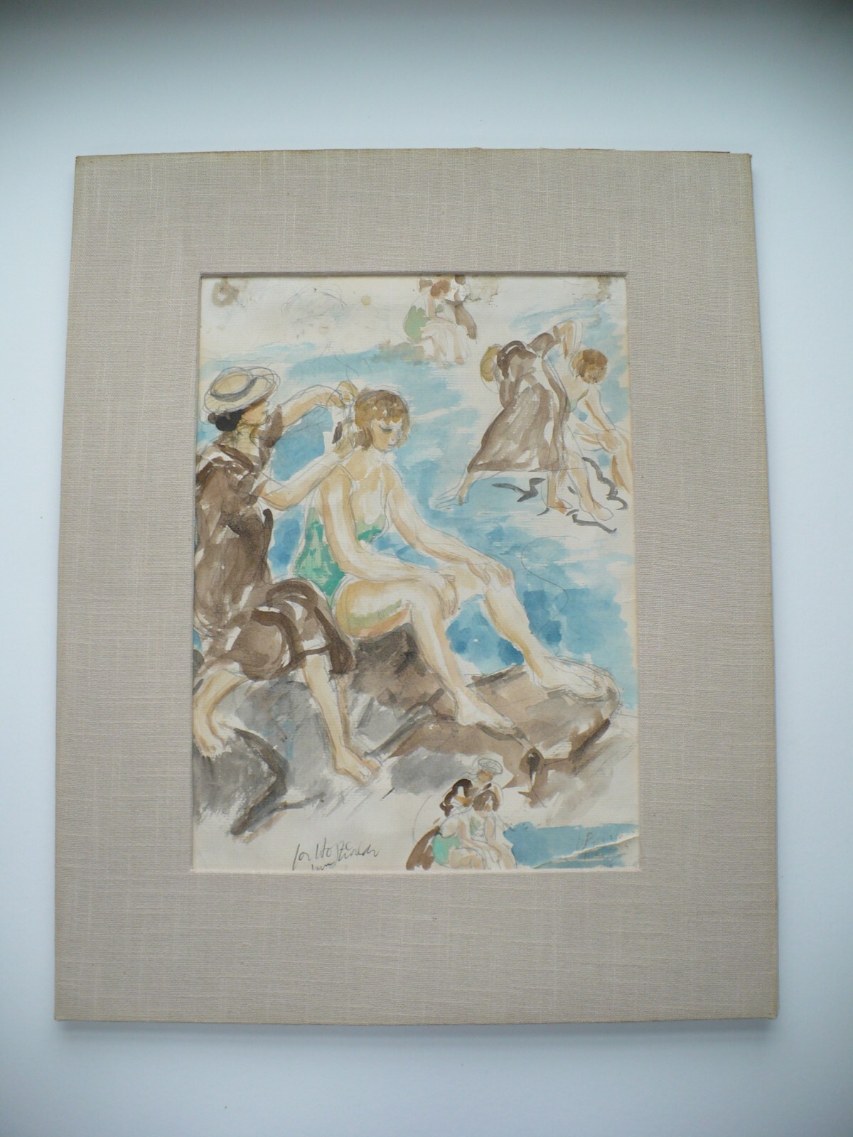 ECCENTRIC ARTIST WALDO PEIRCE WATERCOLOR PAINTING BANGOR MAINE 1935