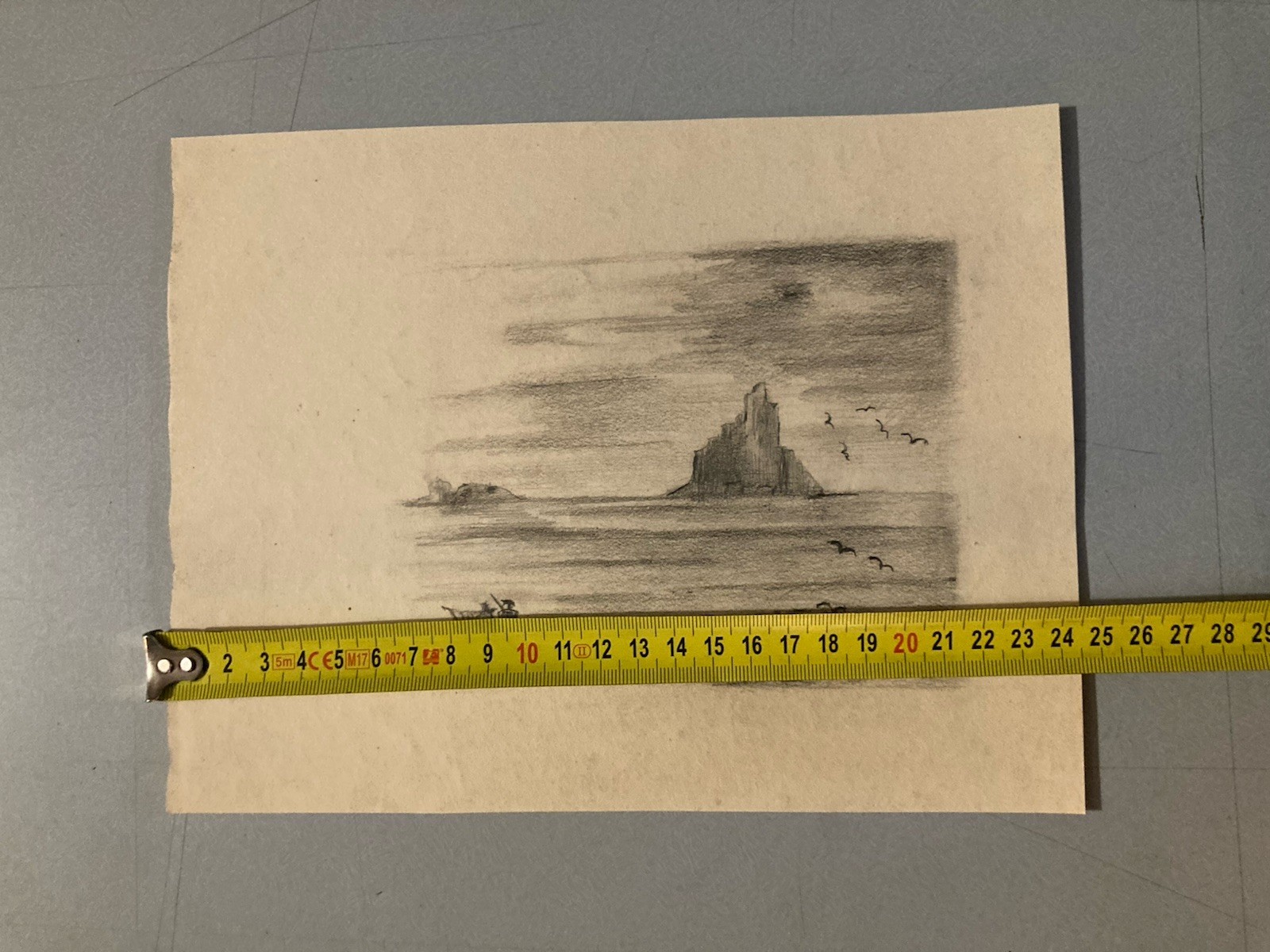 Drawing Xixth 1830 Mount Saint Michel Art Church Goémon Old Ocean Goemond Sea