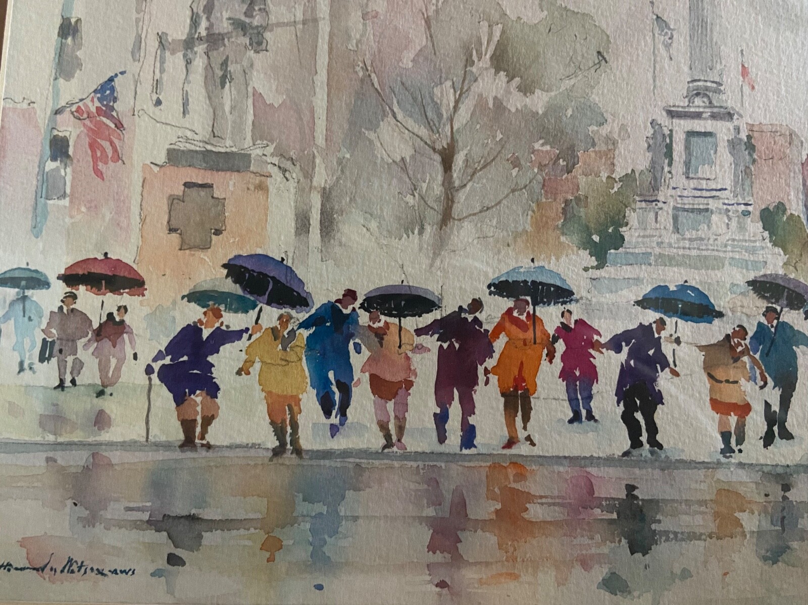 LISTED ARTIST HOWARD NOEL WATSON SIGNED ORIGINAL WATERCOLOR PAINTING