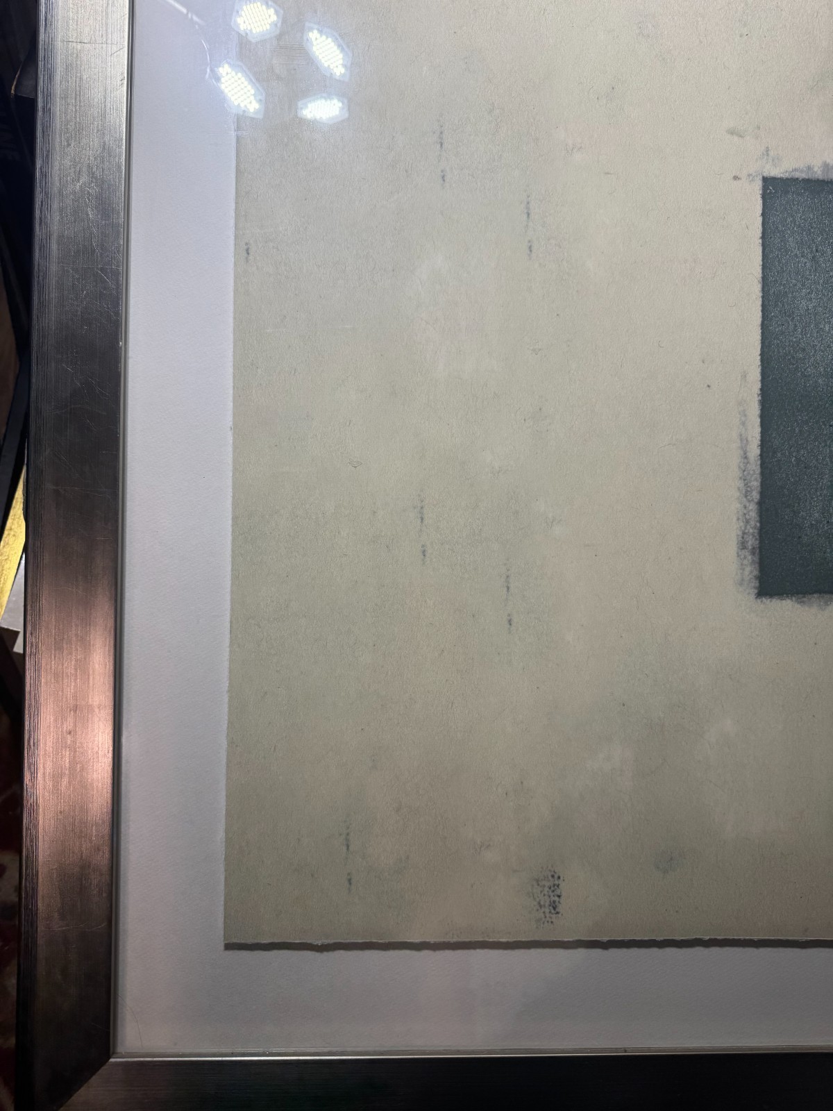 Large «Dabble 1 – An Abstract Geometric Scene» Oil Painting – Framed
