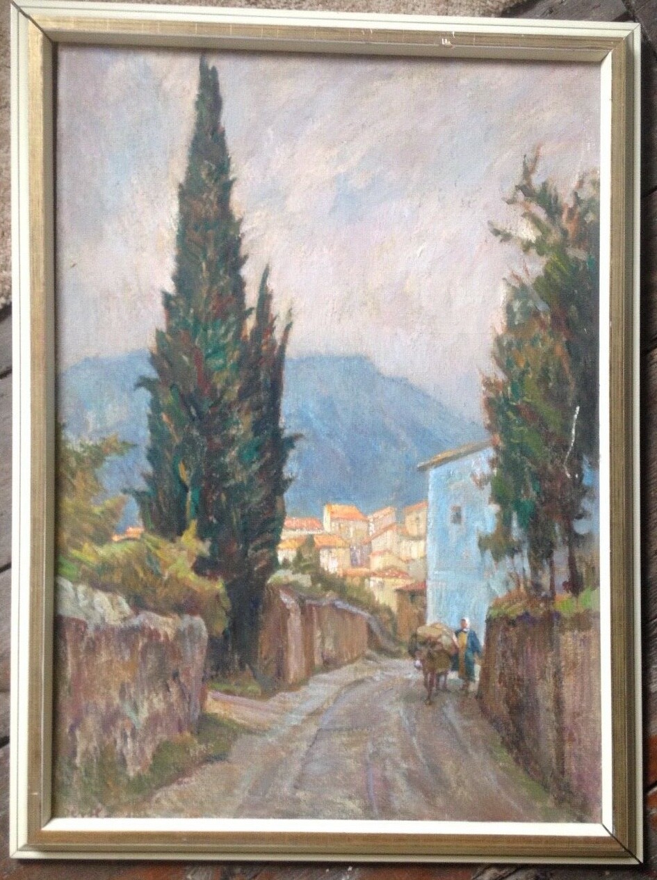Hans Oertle 1897 Nuremberg° Campione D Italia Lombardy Lugano Antique Oil