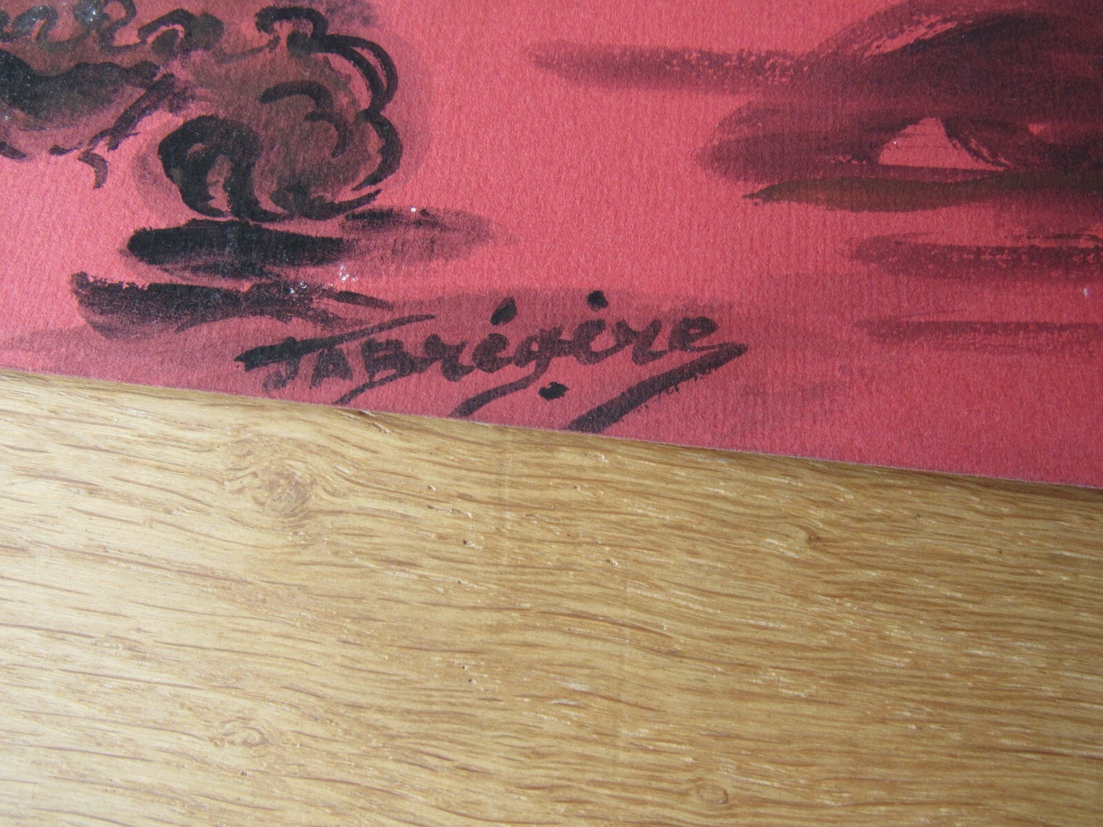 Opera Decor Gouache Drawing Signed by Jacques André Brégère set design painting