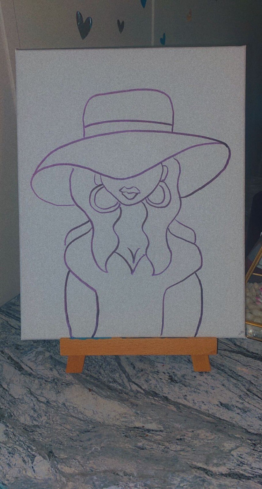 Pre-Hand Drawn Paint Canvas/Kit