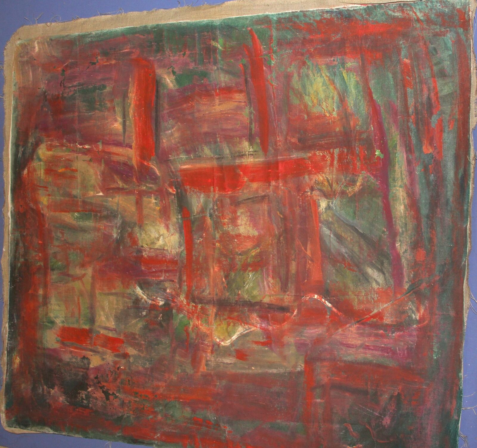 Vintage oil painting abstract landsacpe