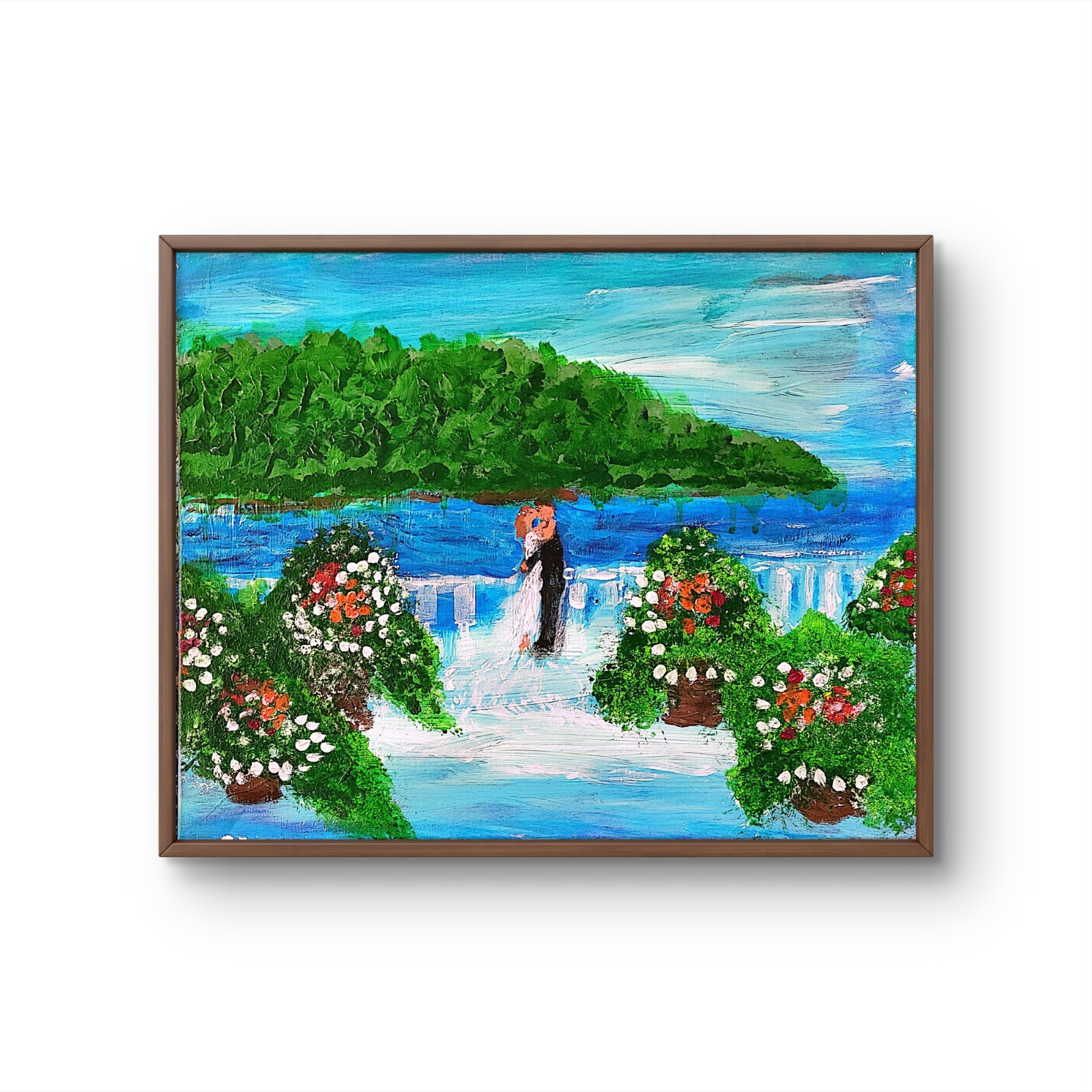 Marriage Abstract Expressionist Original Painting Canvas 12×16 Oil On Board