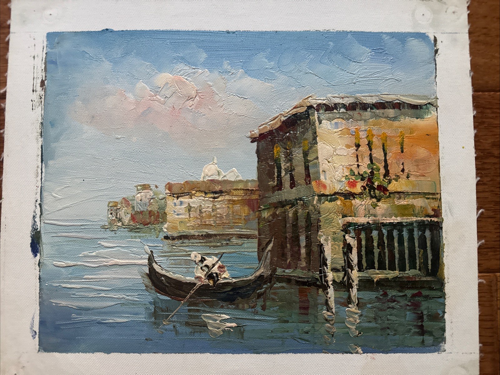 Vintage yet- NEW – Oil Painting on a Flat Canvas- Image Size 8” X 10 Italy