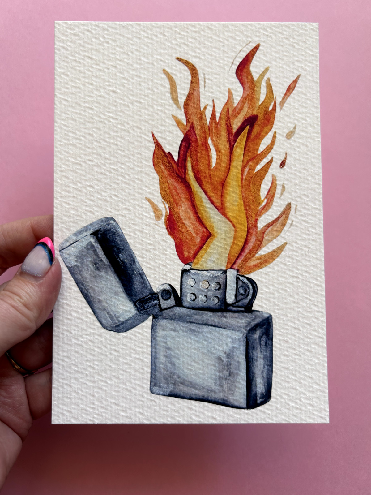 Tiny Art Print Sawyer Crane Leg Series 4×6 Fire Lighter Zippo Smoker Cigarette