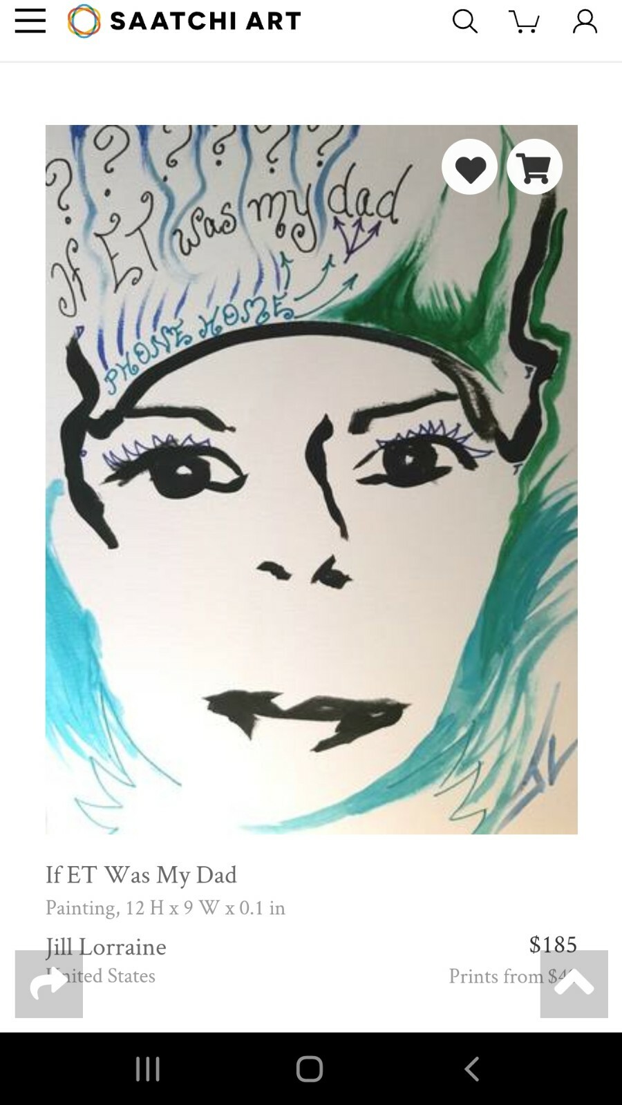 Outsider Art Portrait, Acrylic-Ink-Acid Free Paper, Gallery Artist, Original Art