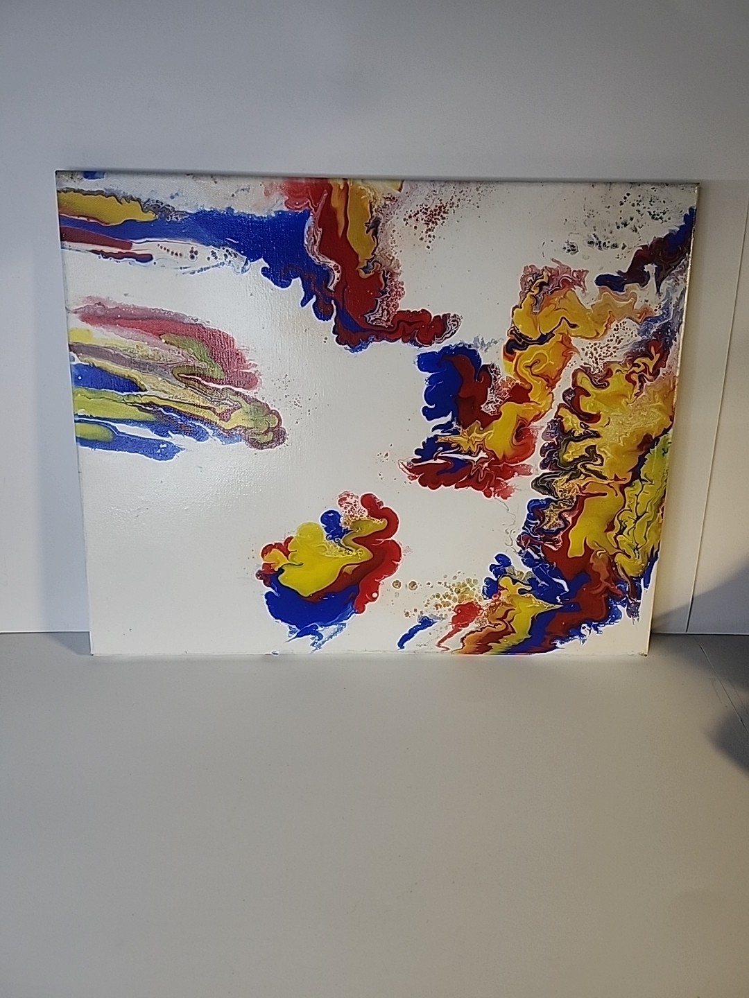 Fluid Painting Abstract Art Paint Pour Canvas No Frame Or Signature Original