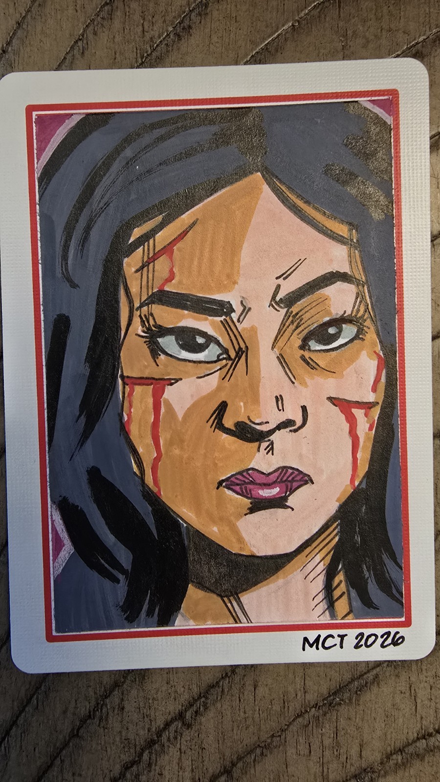 Original ACEO Woman Portrait Painting