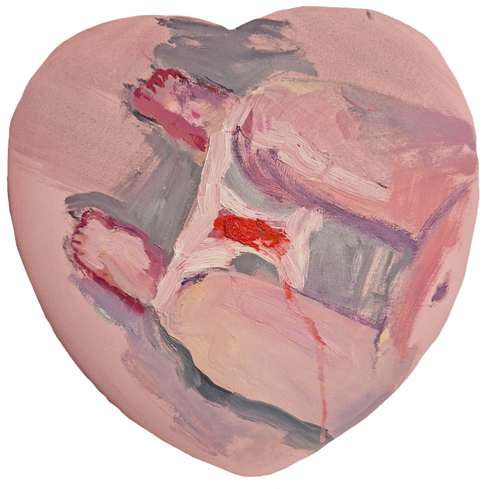 Painting «girlhood» by Giedrė Mačiulaitytė, 30cmx30cm, 2026.
