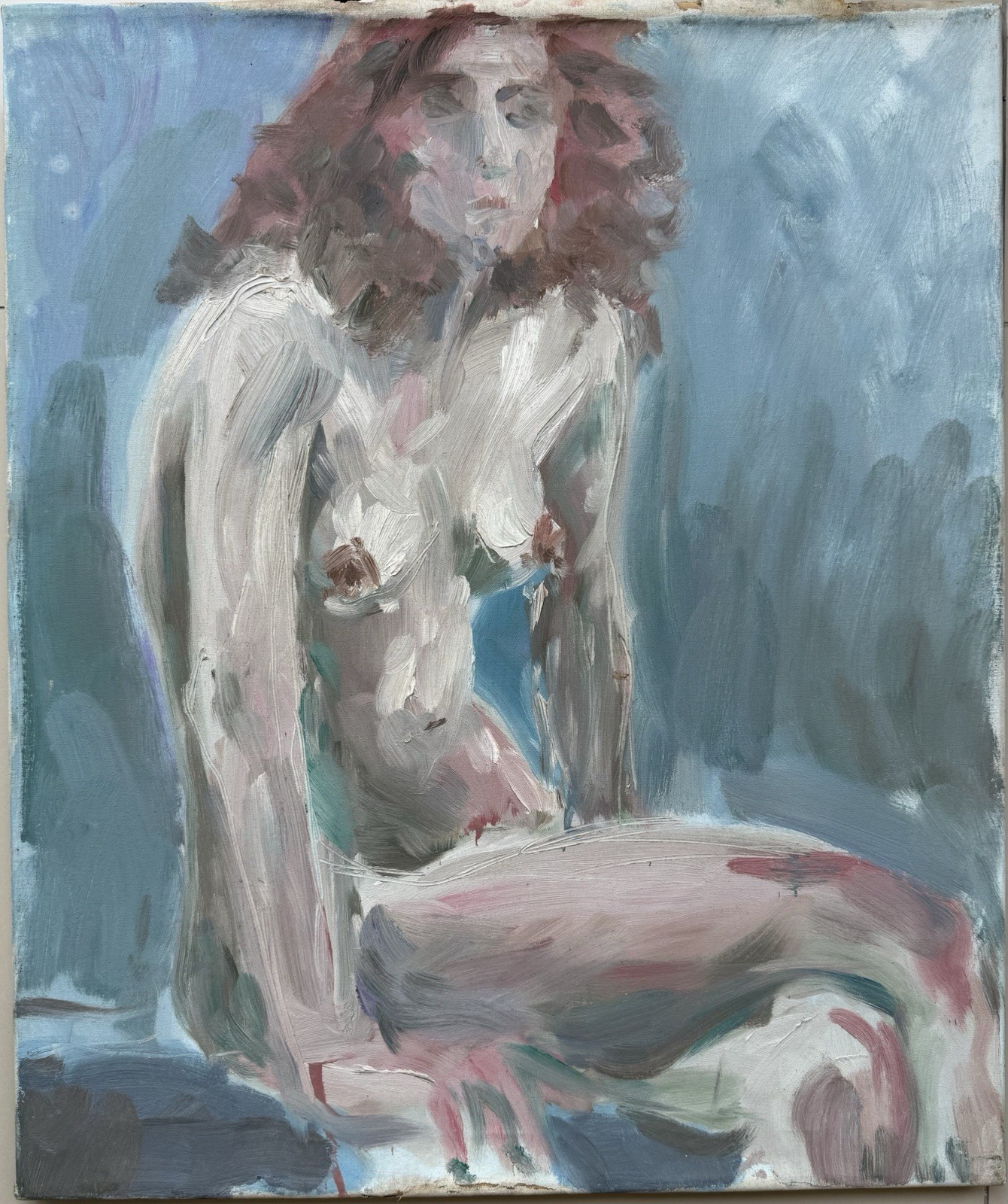 Original Abstract Composition “Female Figurine”, Expressionism, 60.0×50.0 cm.