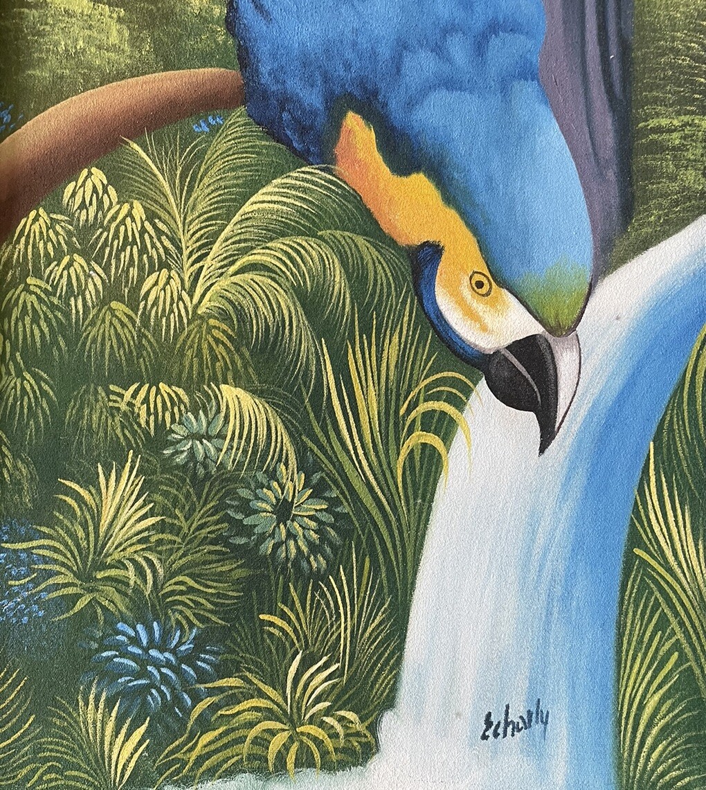 Painting On Canvases Two (2) Handpainted Not A Reprint. Tropical Exotic