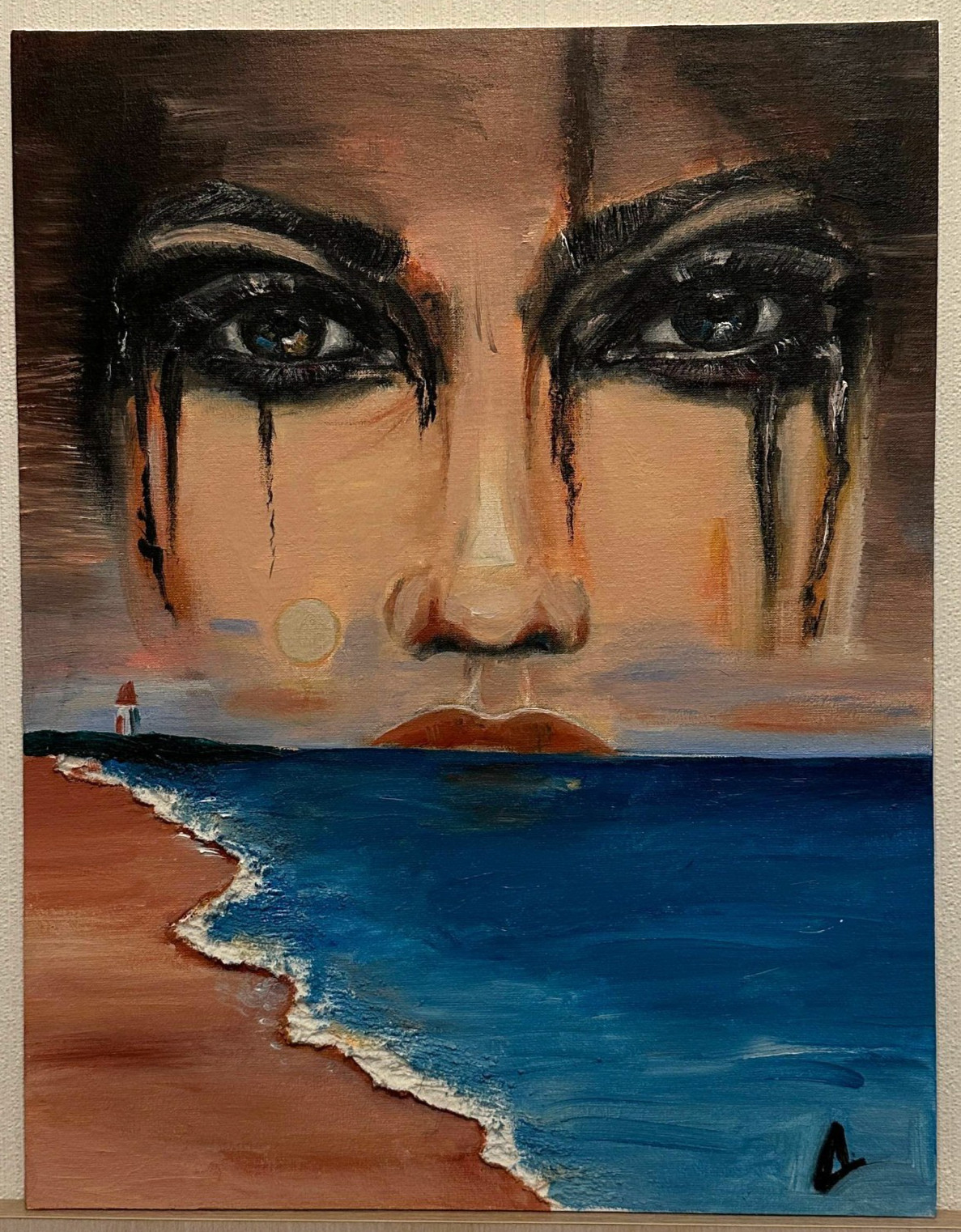 Ukrainian Painting Oil on hardboard “Fata Morgana” 2024 40x50cm/16×20in