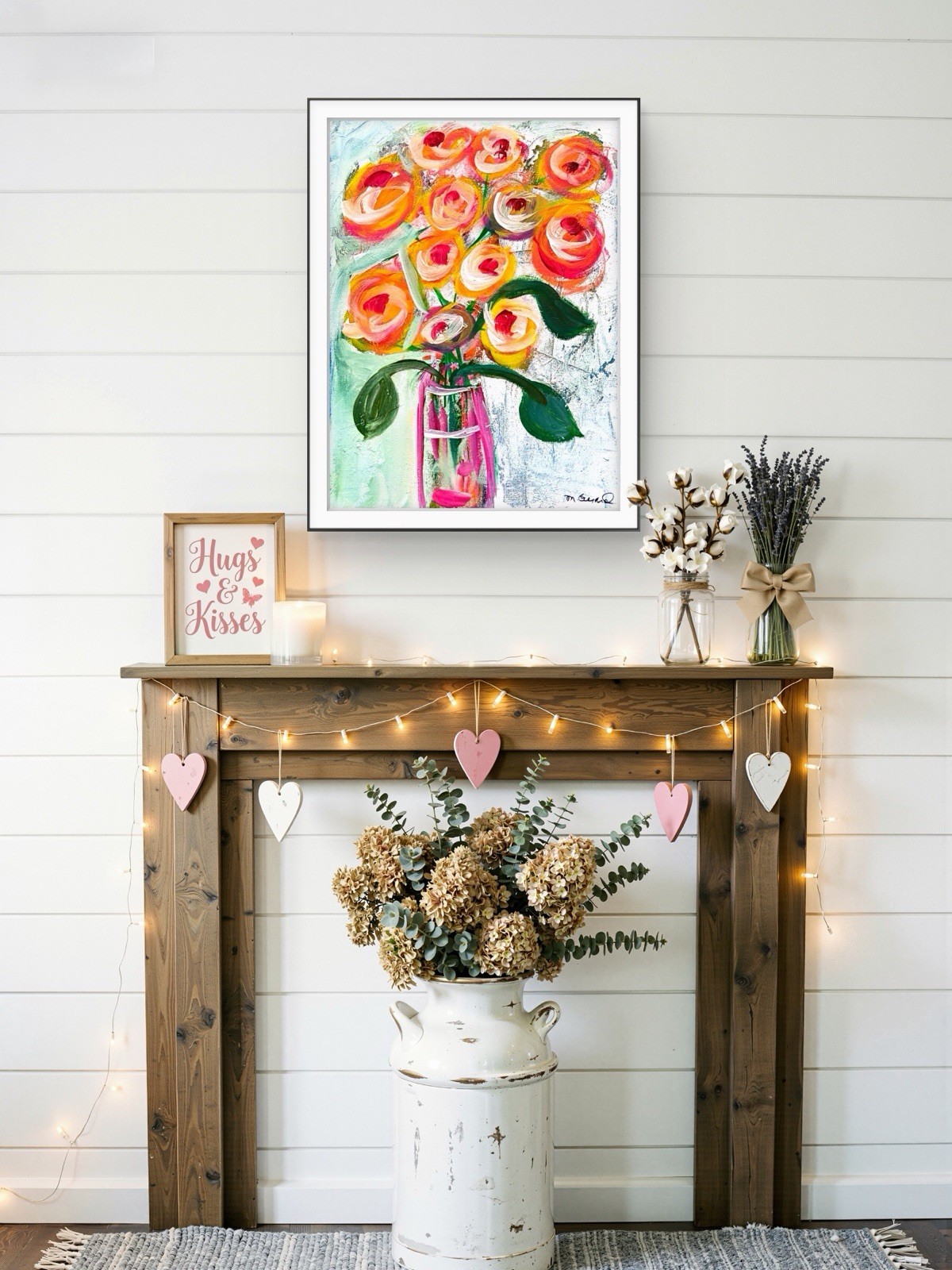 GERARD 8X10 IN- Abstract Expressionist Original Acrylic Painting Flowers