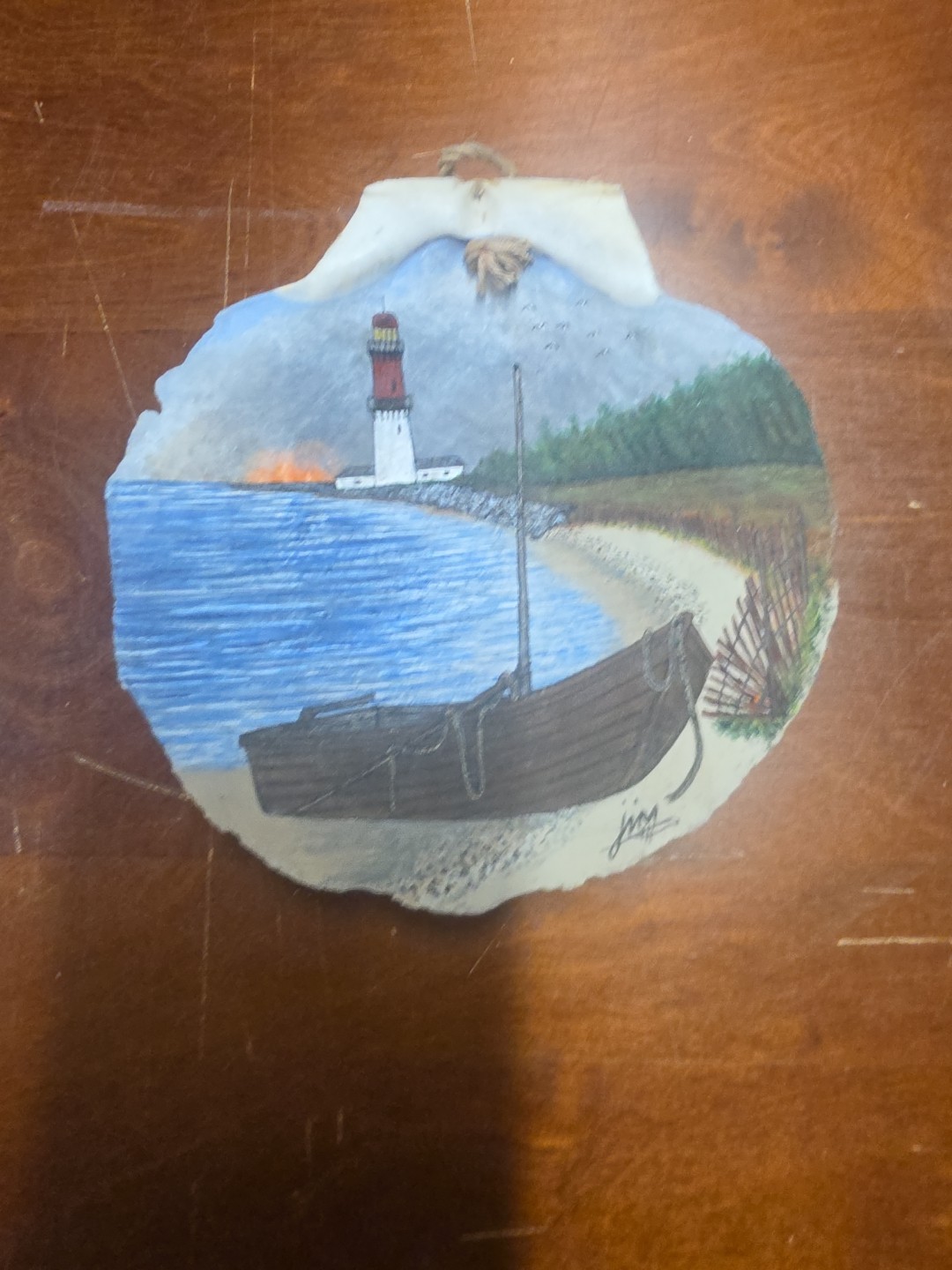 Large Clam Shell Painting