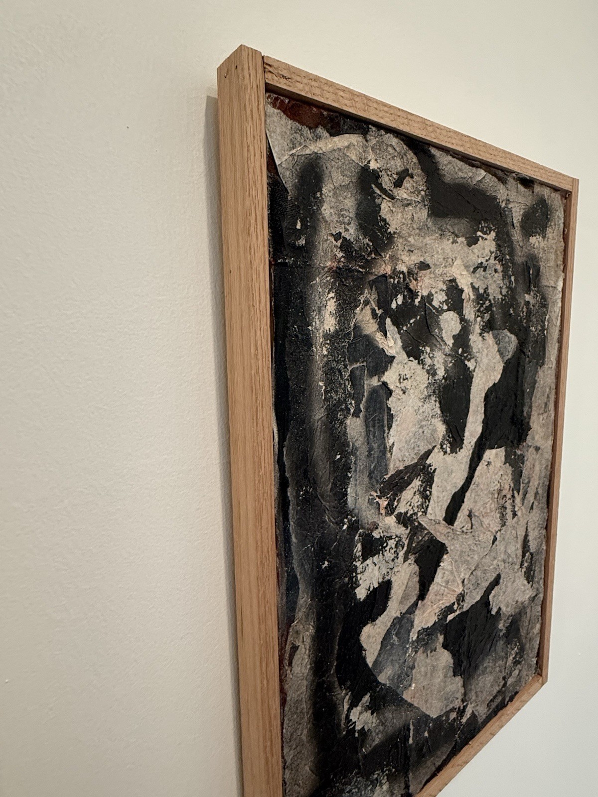 Original Abstract Art Painting/Hardwood Frame 565 x 390 x 22 mm 15.5×22.5×1 in