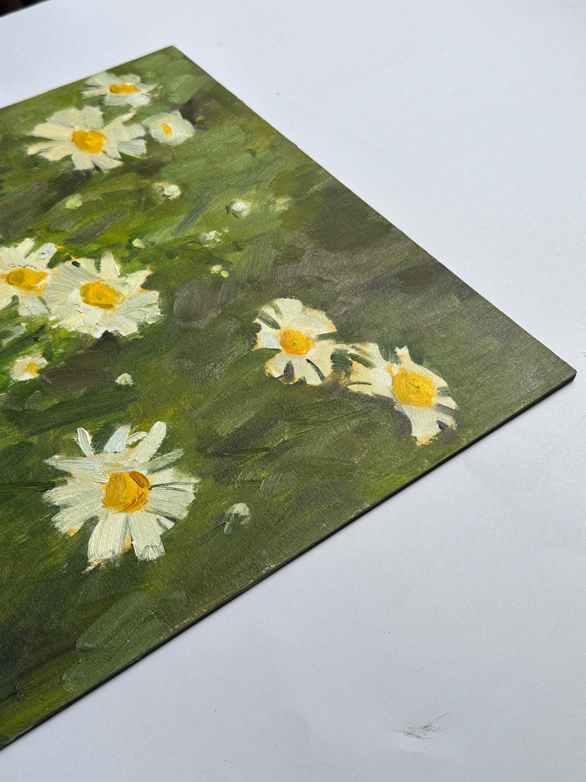 OIL PAINTING | Original art | Floral painting | White daisies | Impressionism