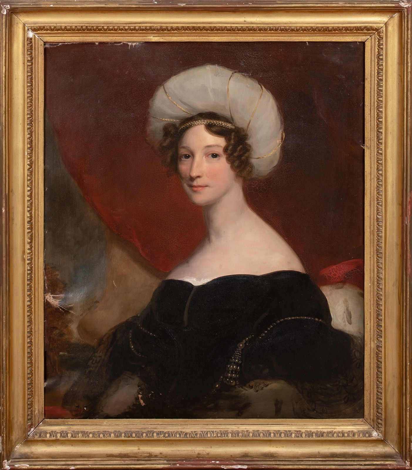 Large 19th Century Regency Portrait Of A Lady In Turban – SIR THOMAS LAWRENCE