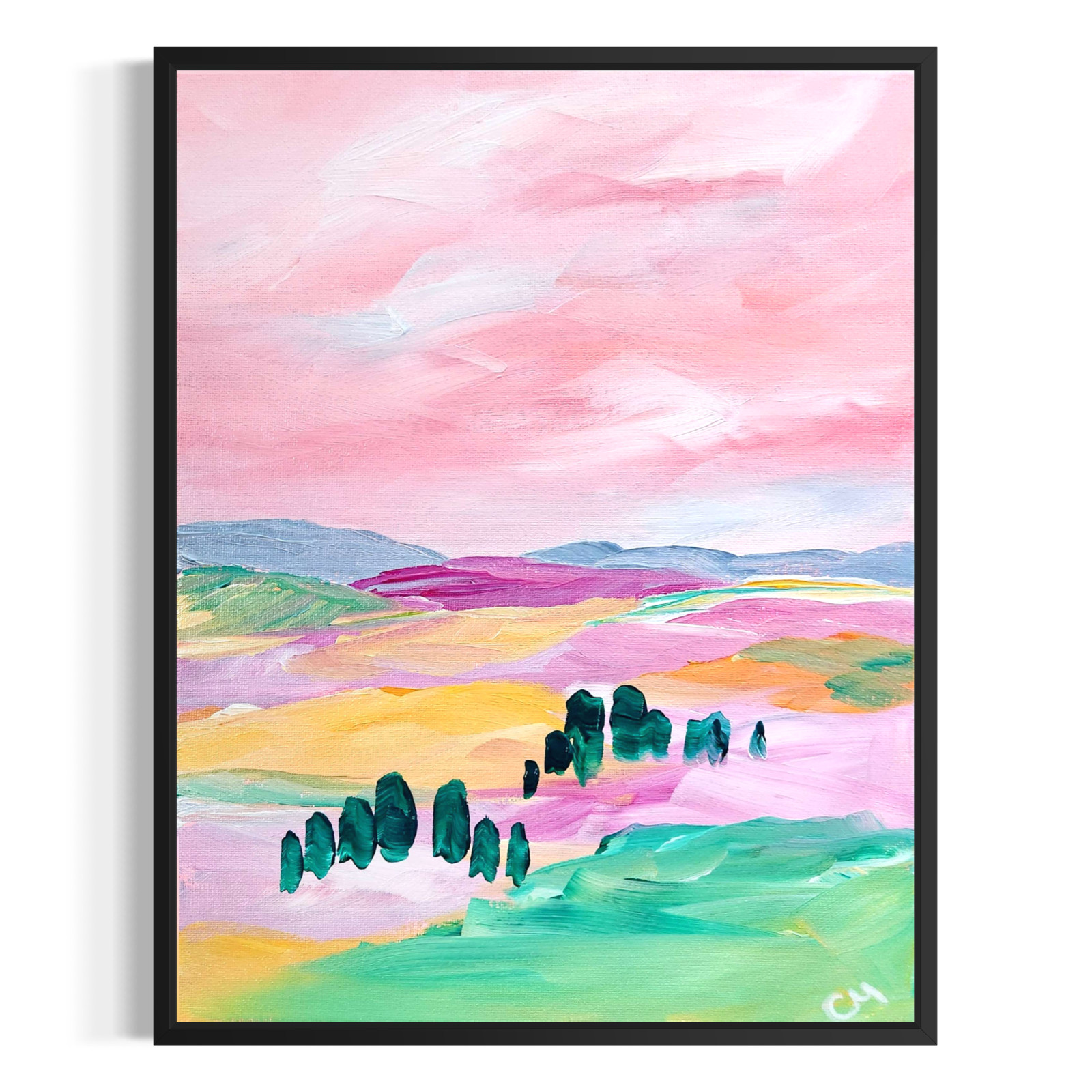 Modern Expressionism Original Colorful Landscape 14×11 Painting