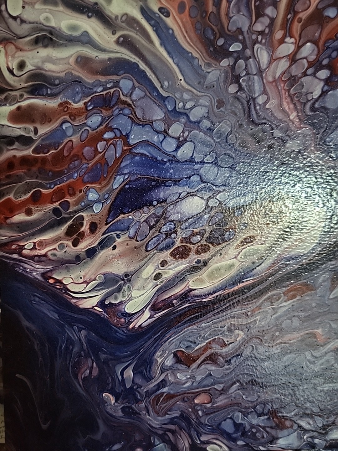 Expressionism Original Modern Abstract Acrylic Pour Painting Canvas 12×16