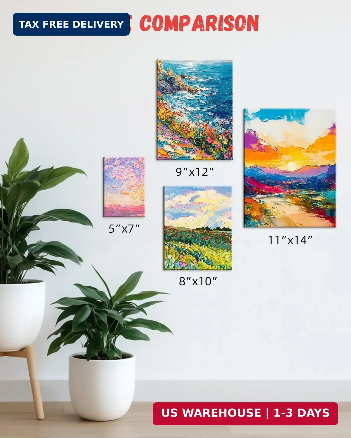 Simetufy 12 Pack 8×10 Canvas Boards for Painting, Blank Flat Canvas Panels Art P