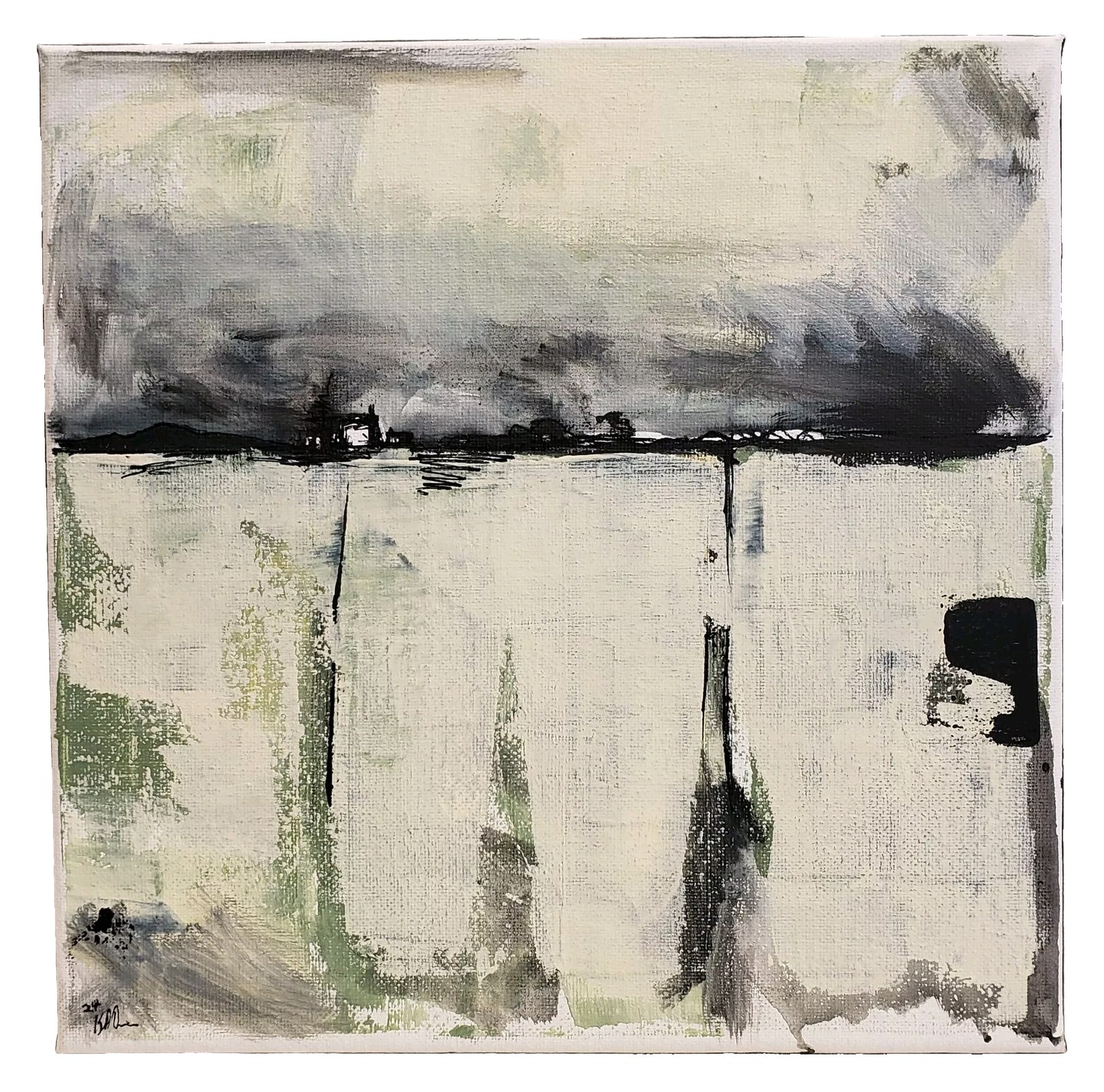 No.625 Original Abstract Modern Minimal Landscape Painting By K.A.Davis