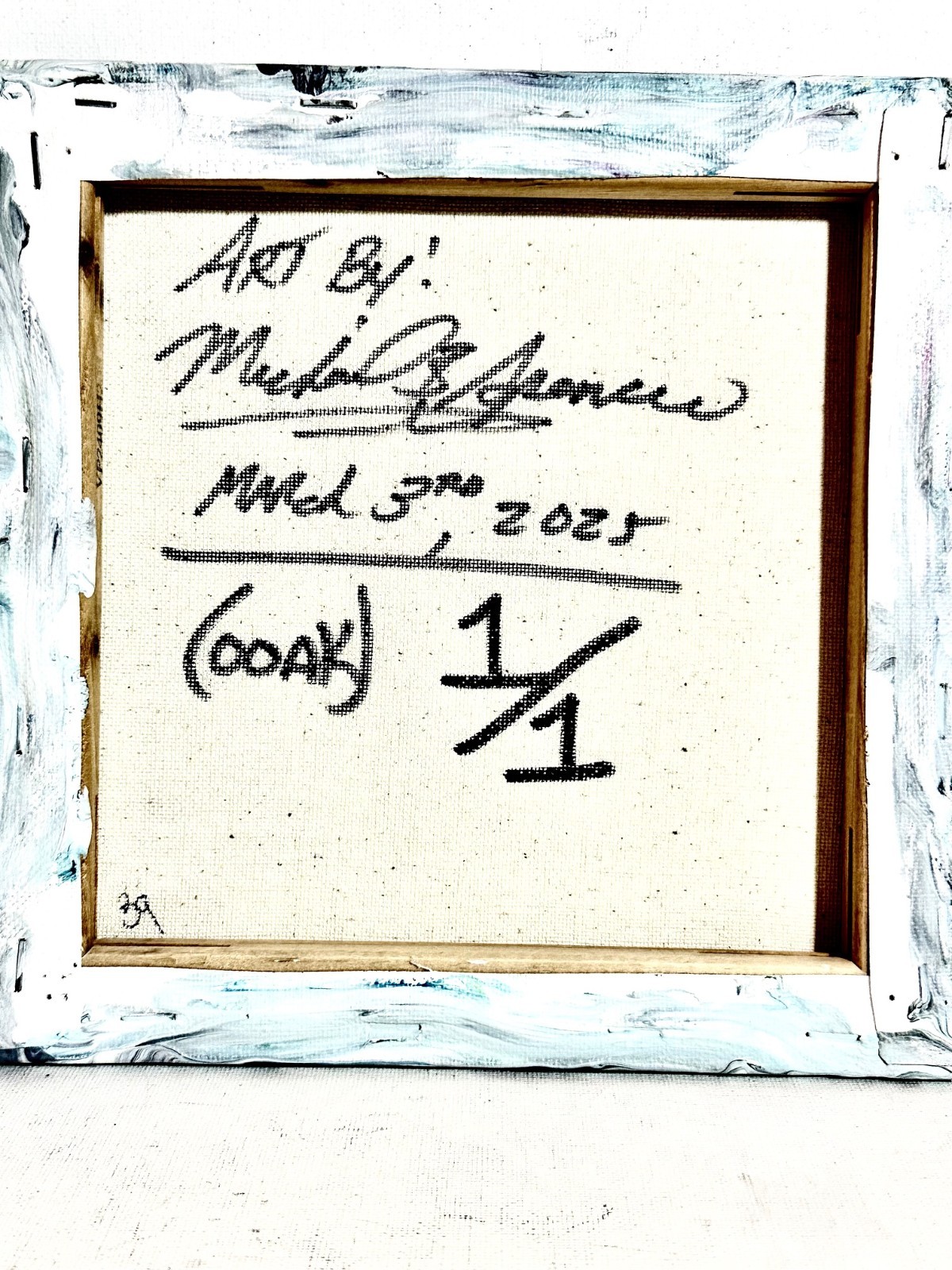 Original Acrylic 8″x8″ Canvas Art OOAK (One of a Kind) Auto, Date, Numbered 1/1