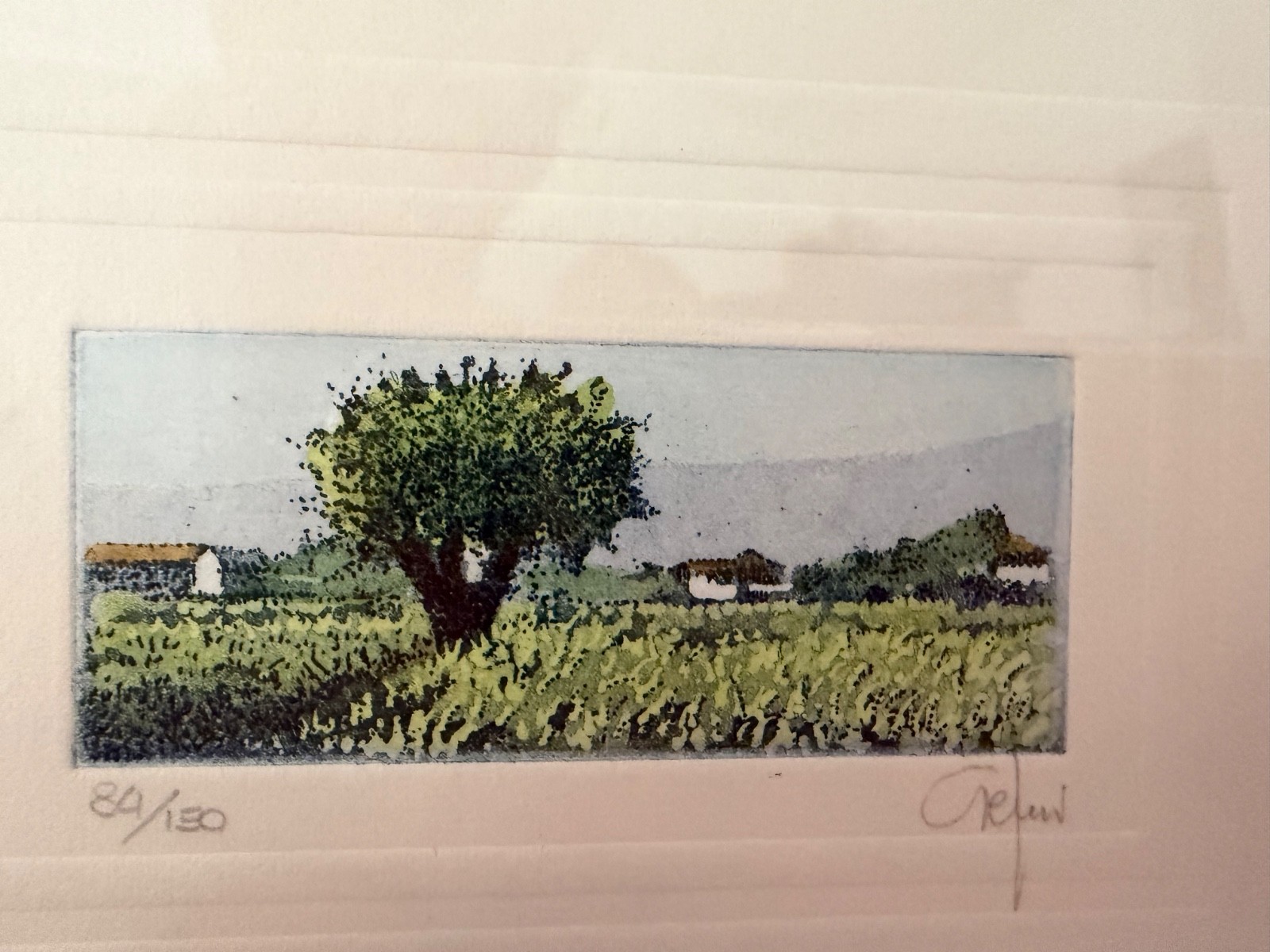 Original Etching By GIORGIO FERRARI, Engraved Water-Colored Numbered Signed COA