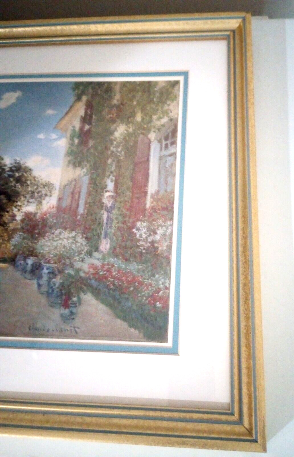 Claude Monet’s The Artist’s House in Argenteuil Oil on Canvas framed AI Chicago
