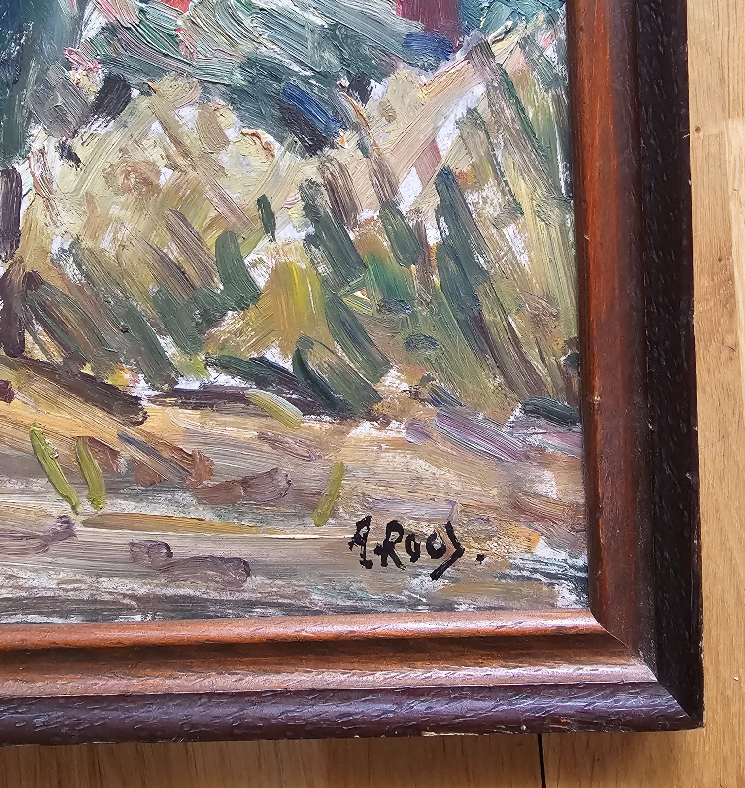 SCANDINAVIAN EXPRESSIONIST VINTAGE LANDSCAPE PAINTING ALEXANDER ROOS