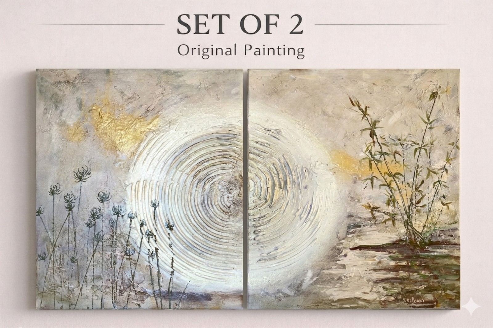 Sun Wall Art 2 Piece Canvas Set
