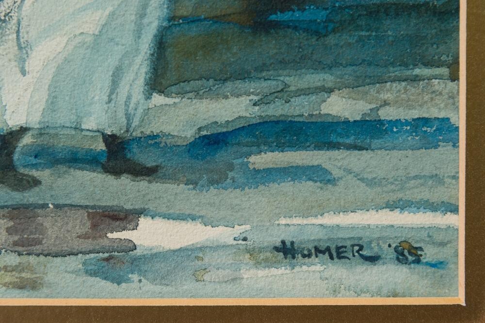 Original SIGNED Winslow HOMER, Bahama Beach Walker W/C on Paper 1885 GAURANTEED
