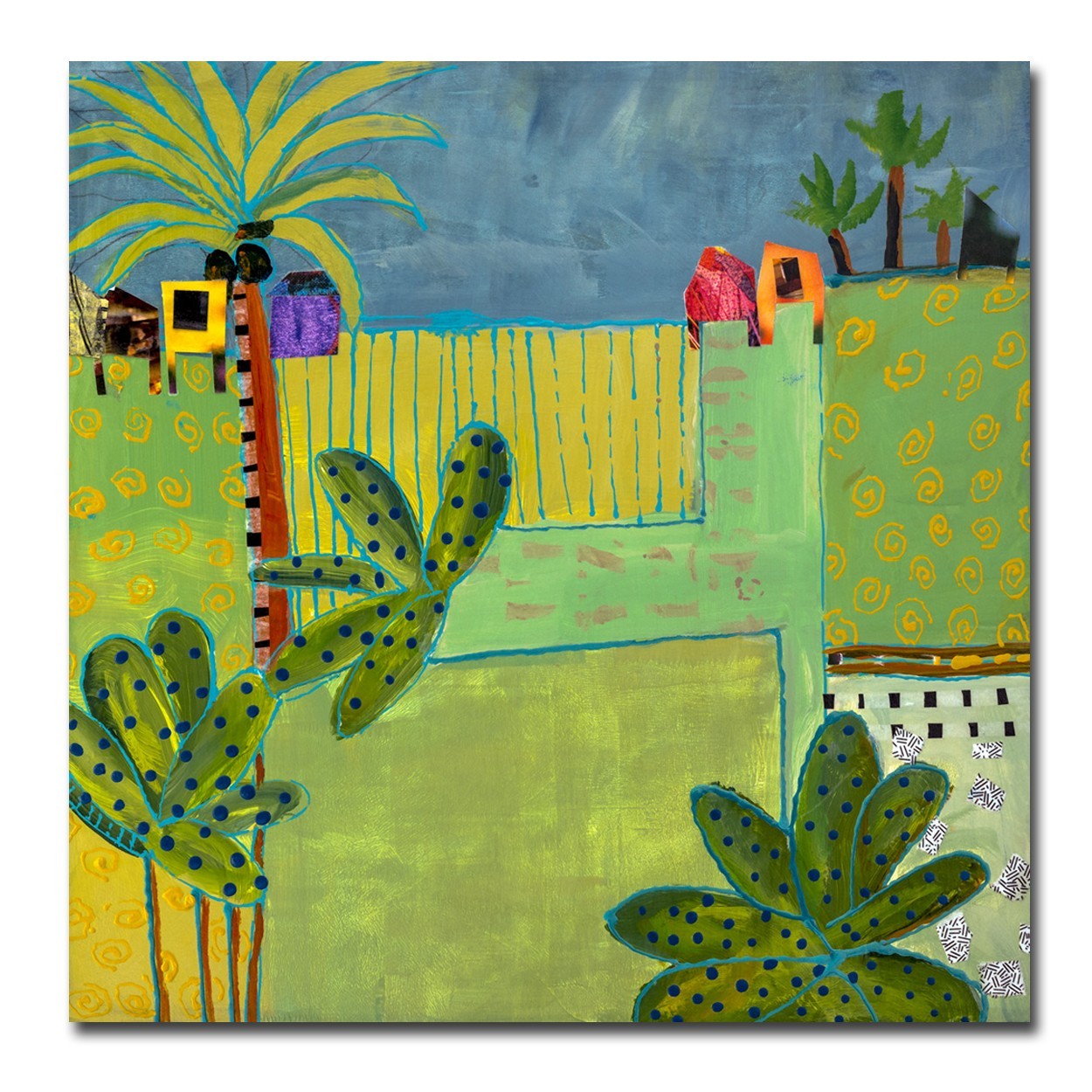 Cabanas by Jill Krasner Gallery Wrapped Canvas Giclee Art (24 in x 24 in)